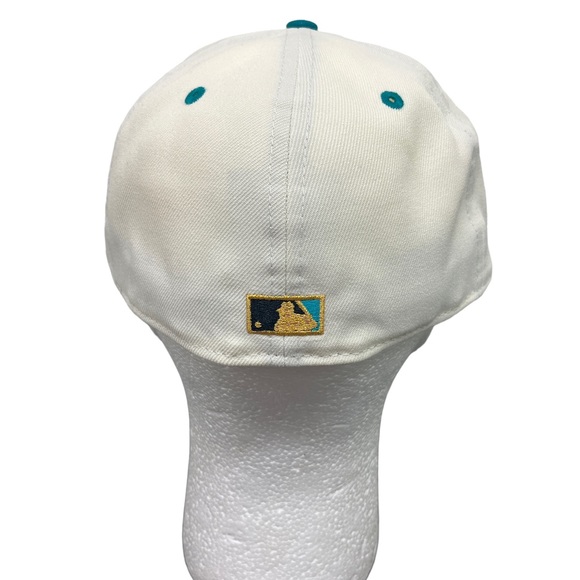 Exclusive Hat Club "Tropics" Seattle Mariners New Era 59Fifty 2 Tone Aqua 7 1/2 - Picture 3 of 5